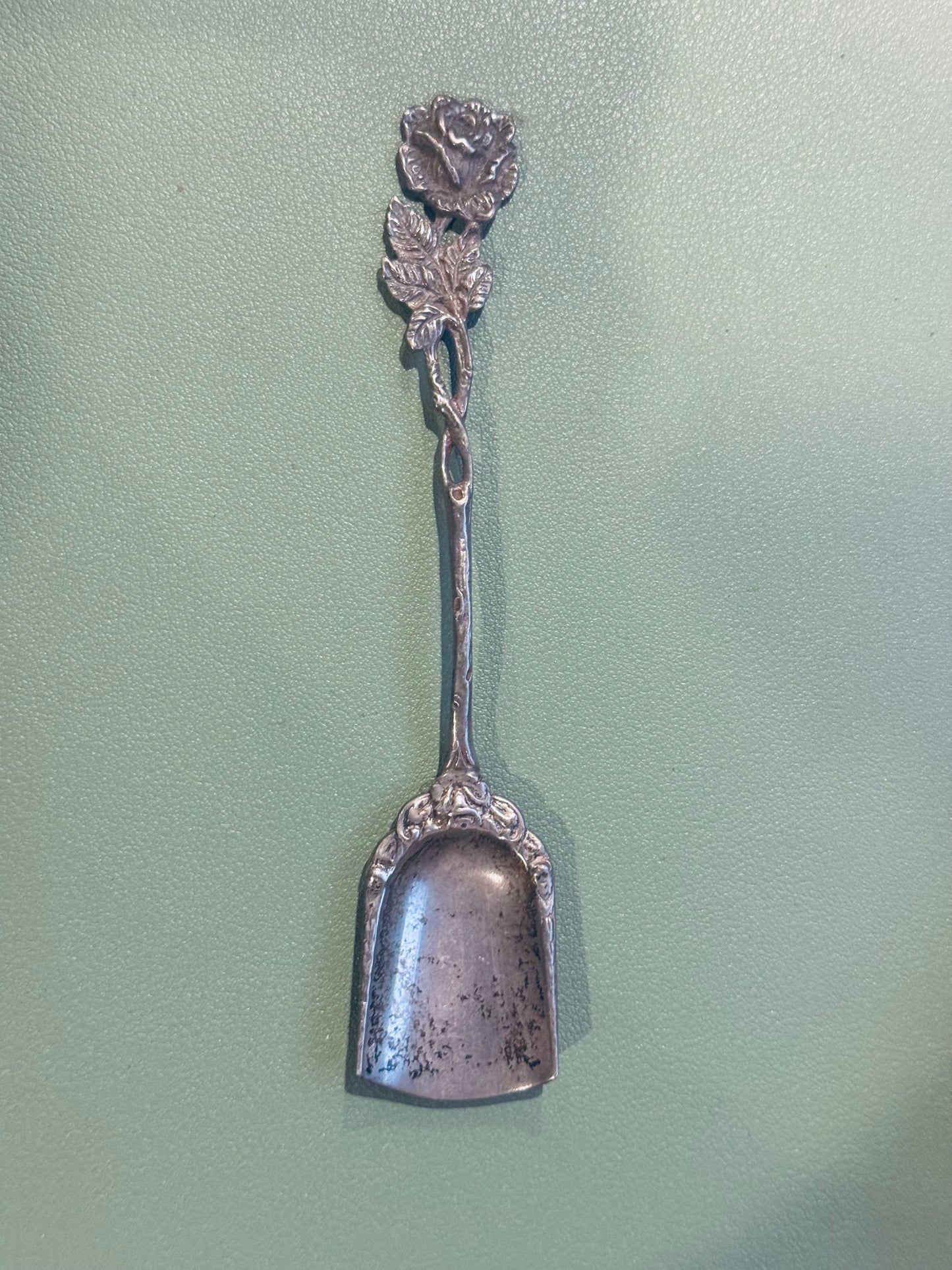 Silverplate Rose Shovel Spoon Ring